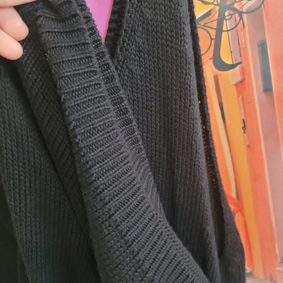 WOOD WOOD KNIT MIDI DRESS BLACK MEDIUM - Picture 3 of 3